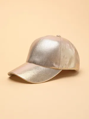 1pc Patent Leather Baseball Cap