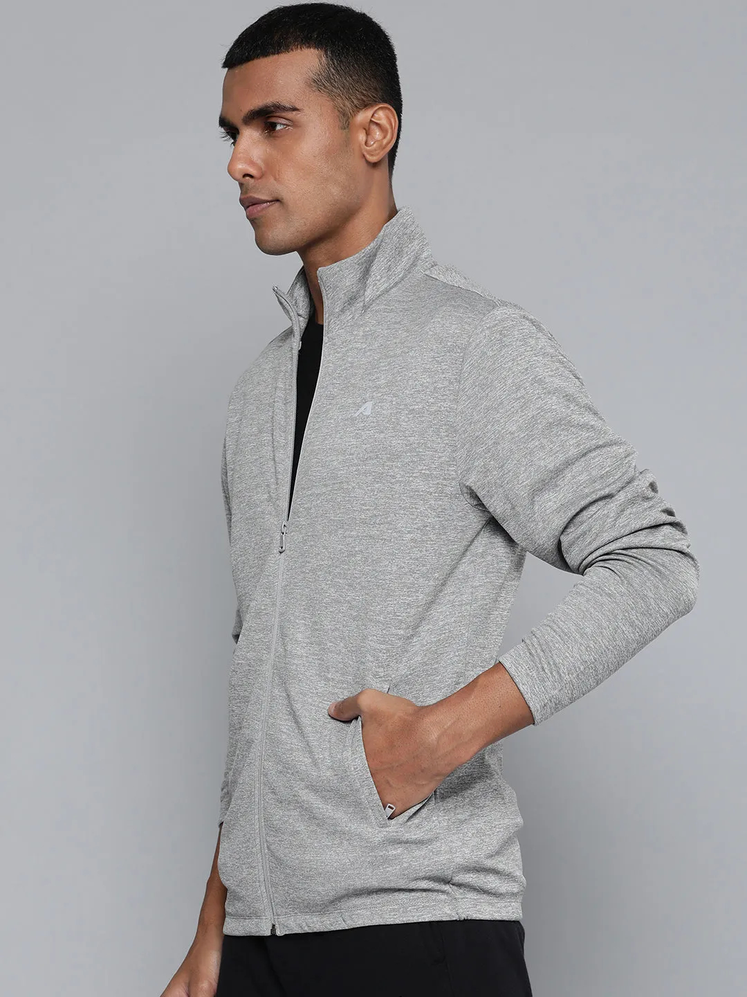 Alcis Men Grey Running Sporty Jacket