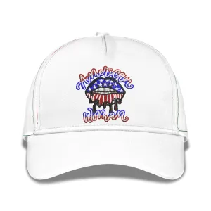American Woman American Flag Embroidered Baseball Caps