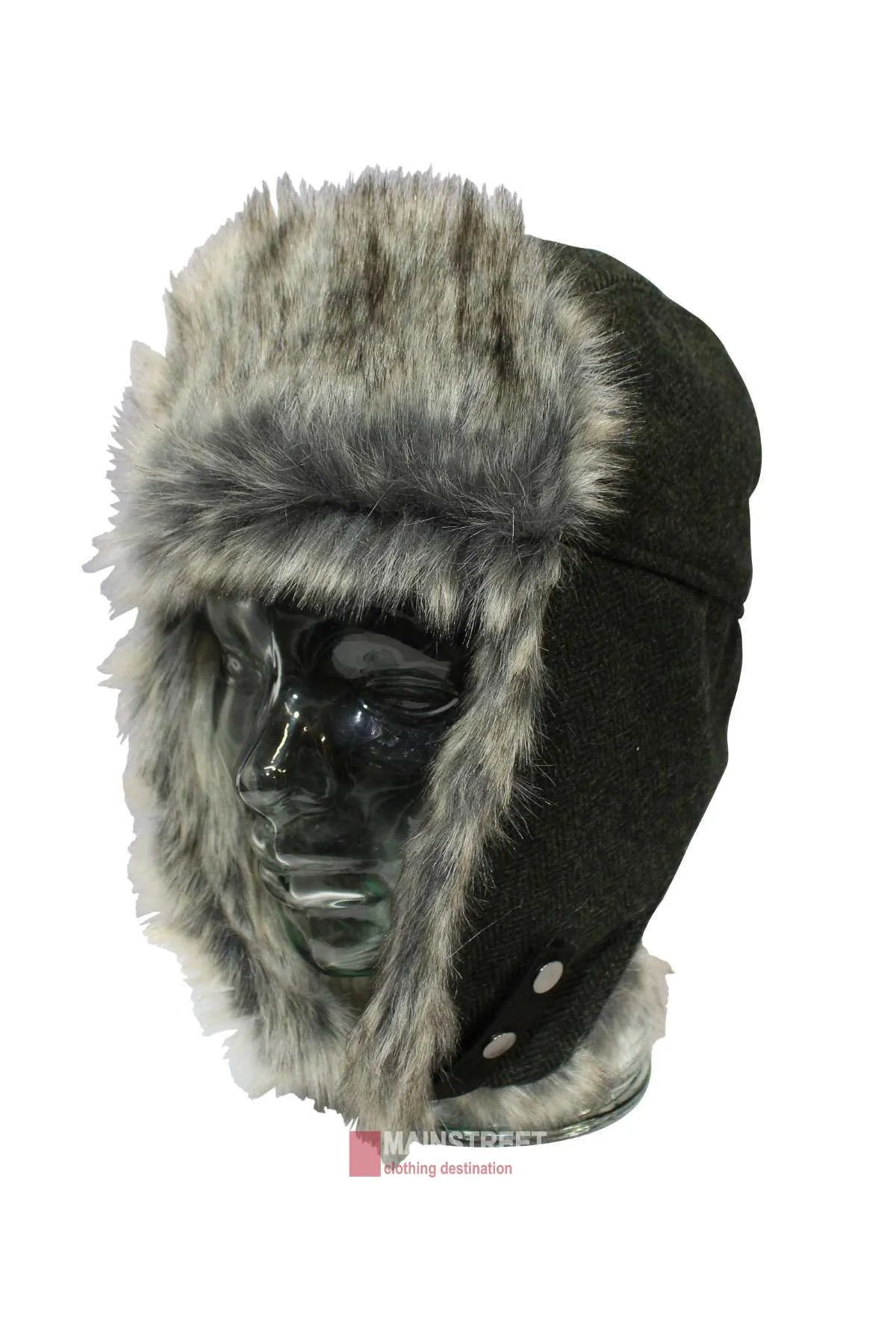Avenel Wool Blend Herringbone Flying Cap