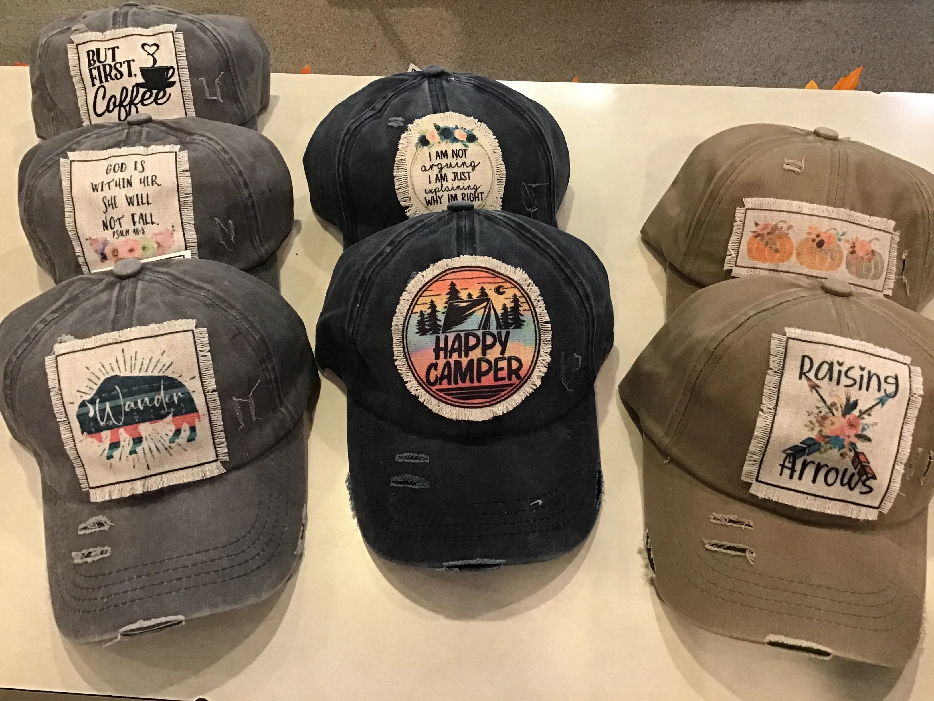 Baseball hat with high ponytail opening