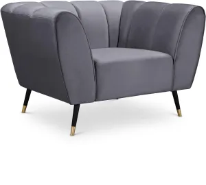 Beaumont Grey Velvet Chair