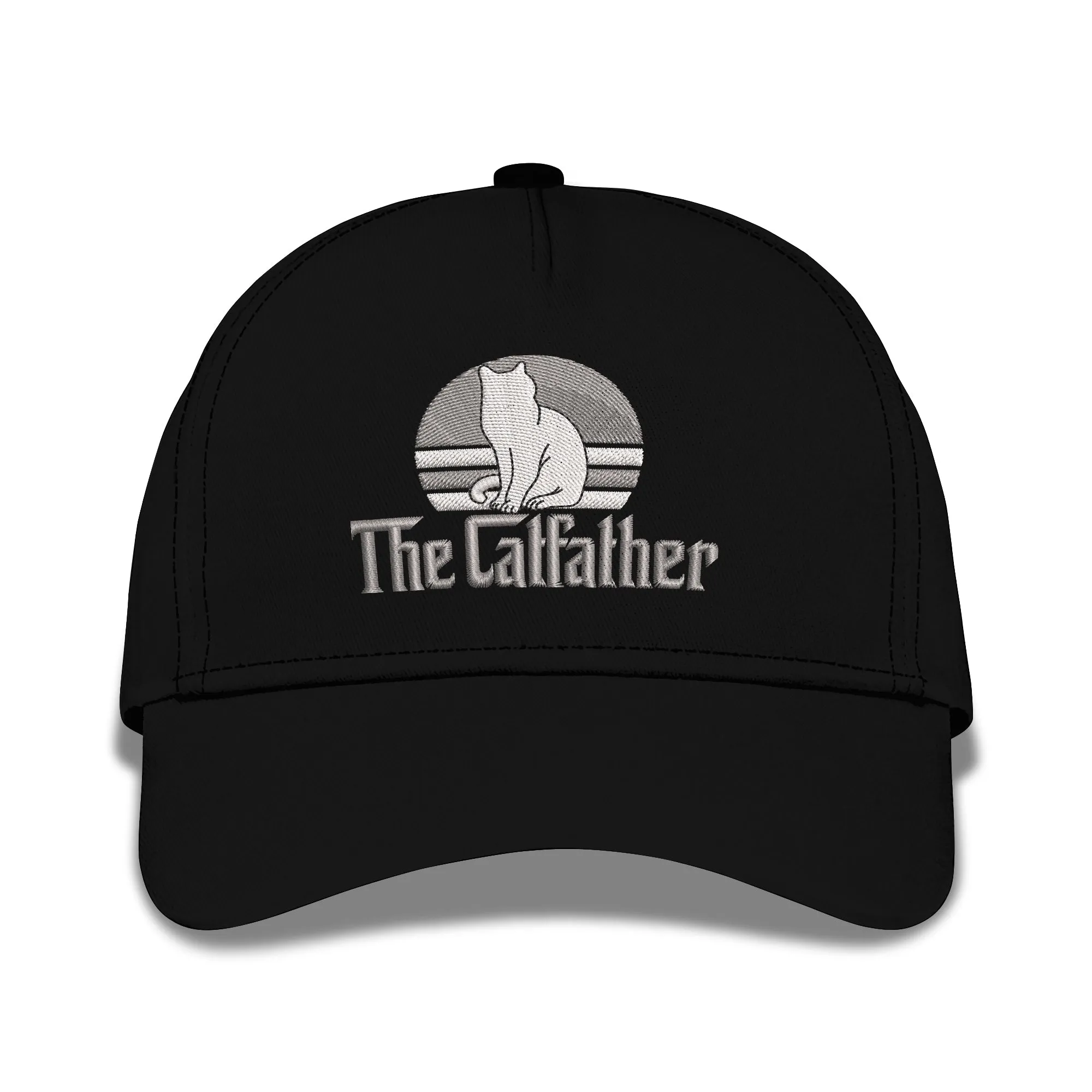 Catfather Cat Daddy Cat Dad Embroidered Baseball Caps
