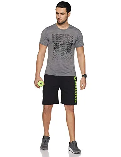 Chromozome Men's Track Pants (N-169 Running Shorts_Black_2XL)
