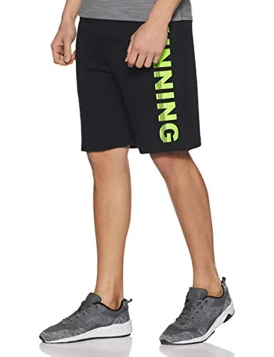 Chromozome Men's Track Pants (N-169 Running Shorts_Black_2XL)