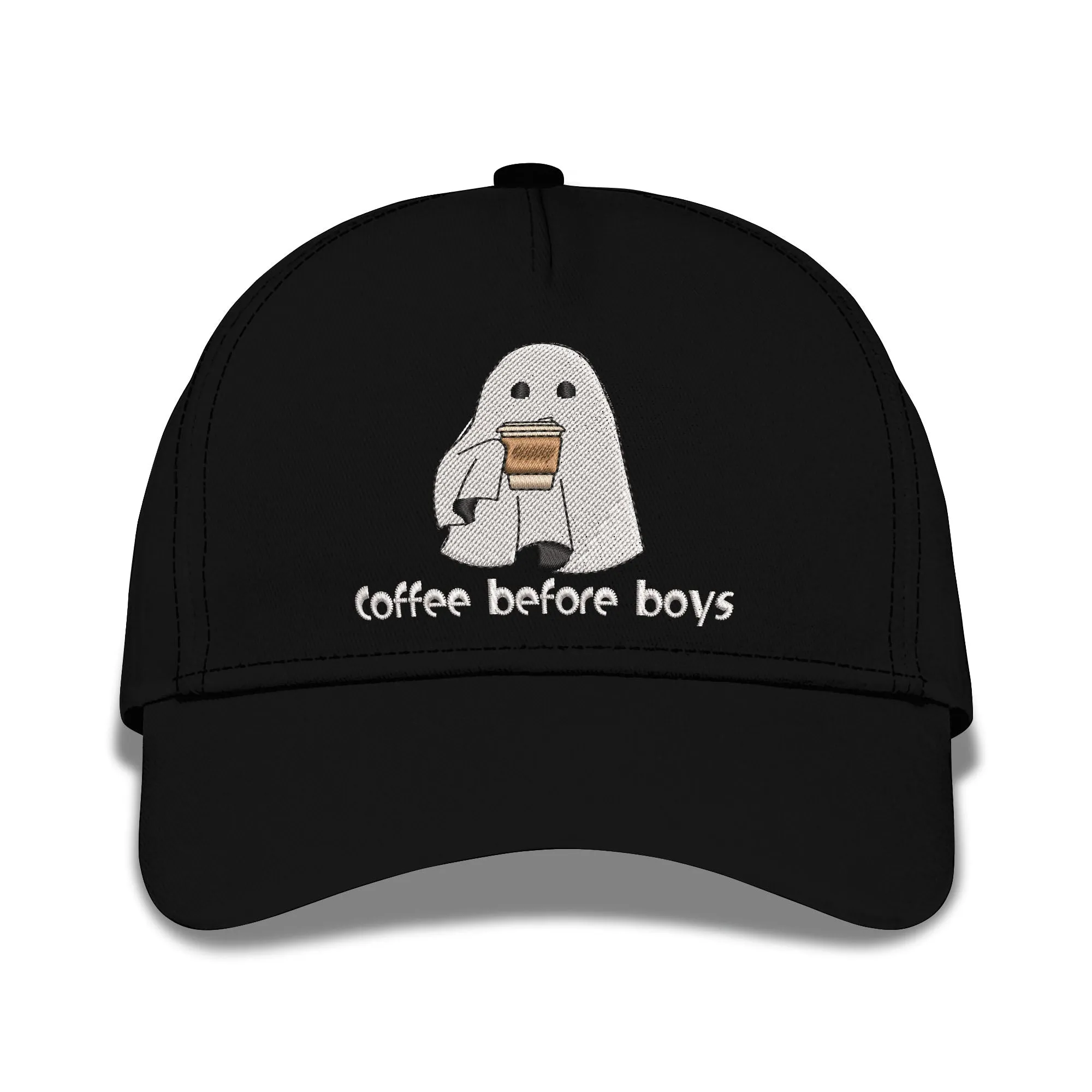 Coffee Before Boys Embroidered Baseball Caps