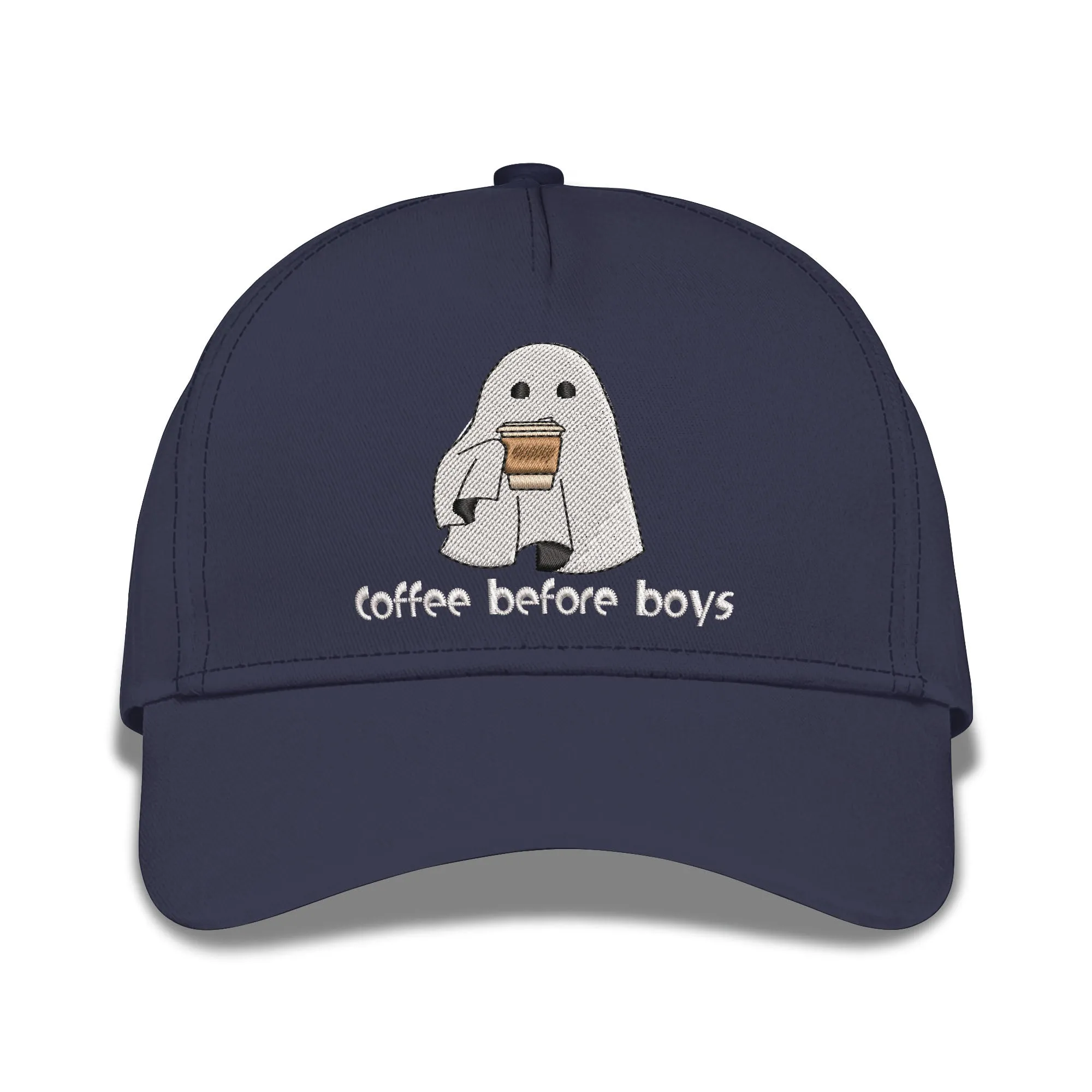 Coffee Before Boys Embroidered Baseball Caps