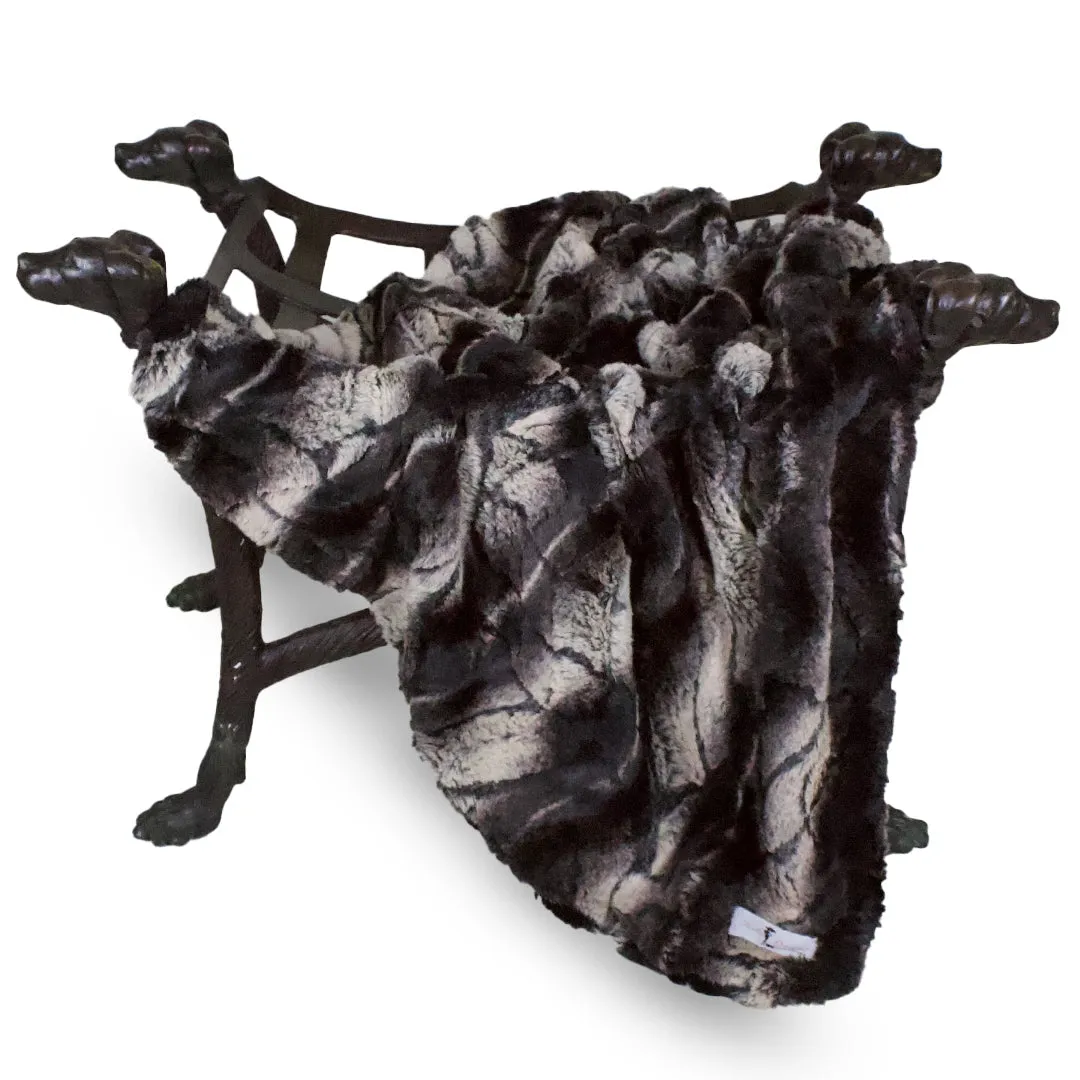 Deluxe Dog Blanket in Chinchilla Faux Fur (Custom Drop Ship)