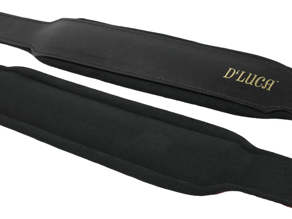 D'Luca Pro Series Genuine Leather Accordion Bass Straps 18.5 Inches Black