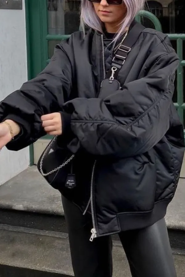 Fashionable Baseball Jacket Loose Cotton Jacket