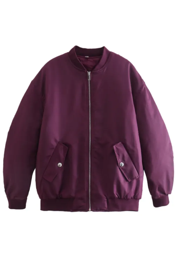 Fashionable Baseball Jacket Loose Cotton Jacket