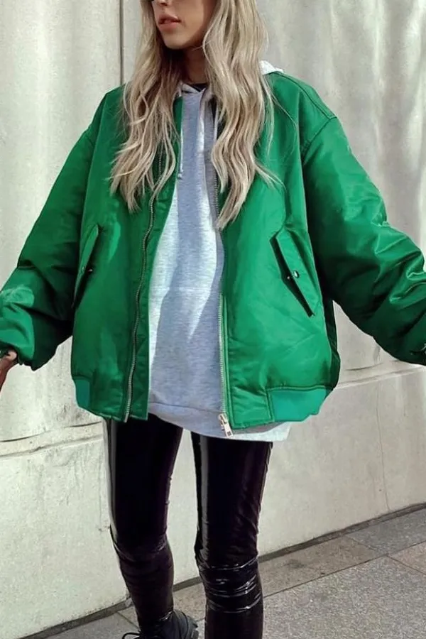 Fashionable Baseball Jacket Loose Cotton Jacket