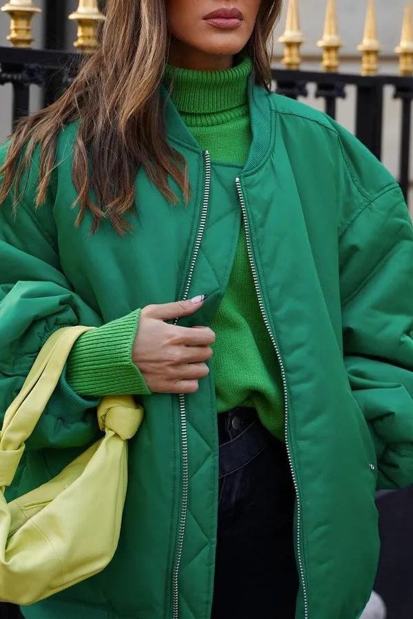 Fashionable Baseball Jacket Loose Cotton Jacket