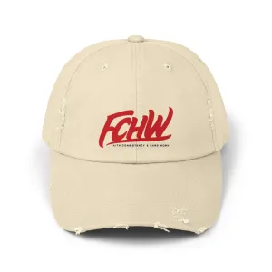 FCHW Red|Cream Unisex Distressed Cap