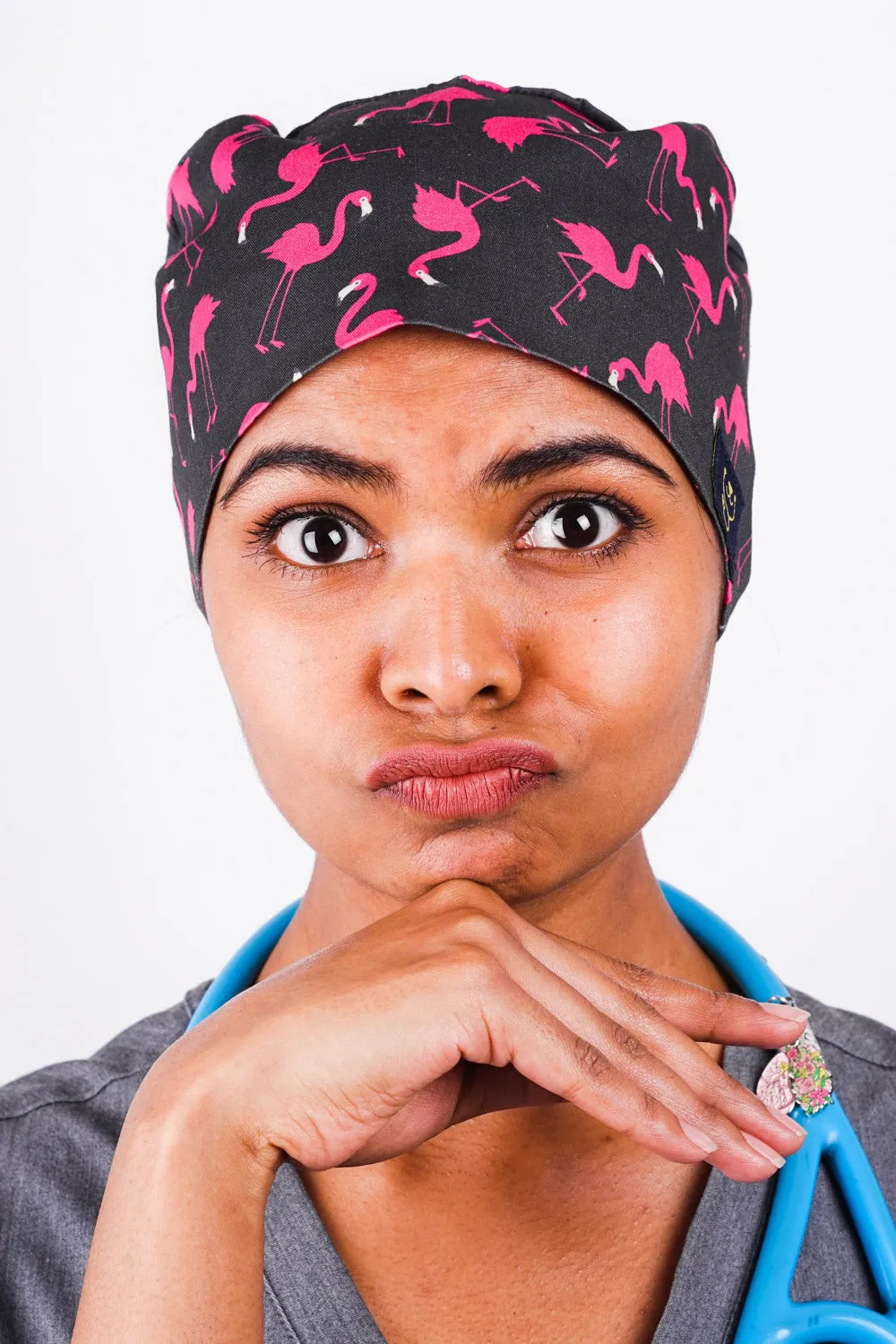 Flamingos Scrub Cap