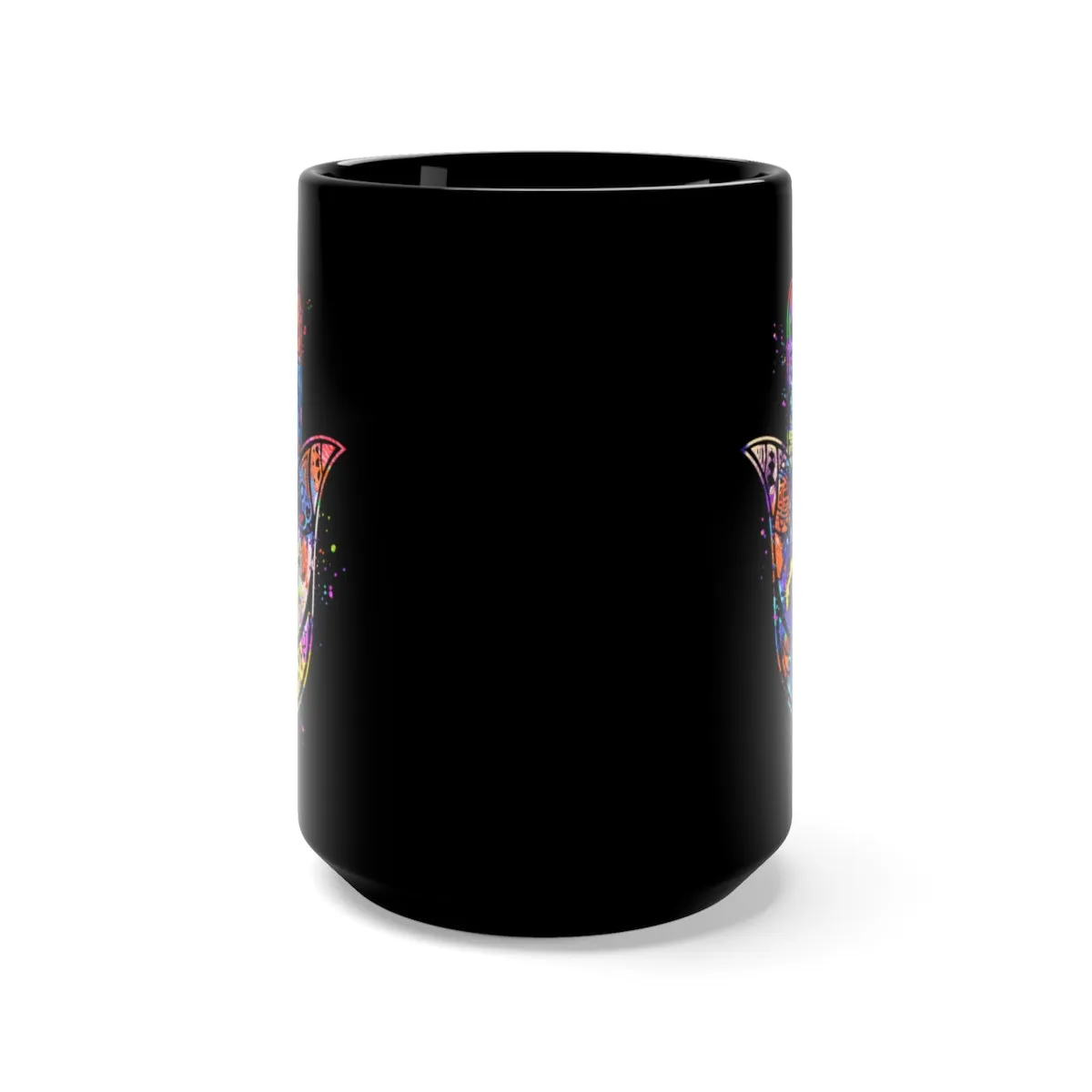 Hamsa Hand Black Mug 15oz