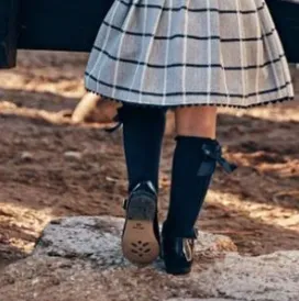 Juliana Knee Socks With Side Bow