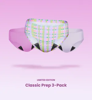 Leakproof UltraThin No-Show Underwear Bikini 3-Pack