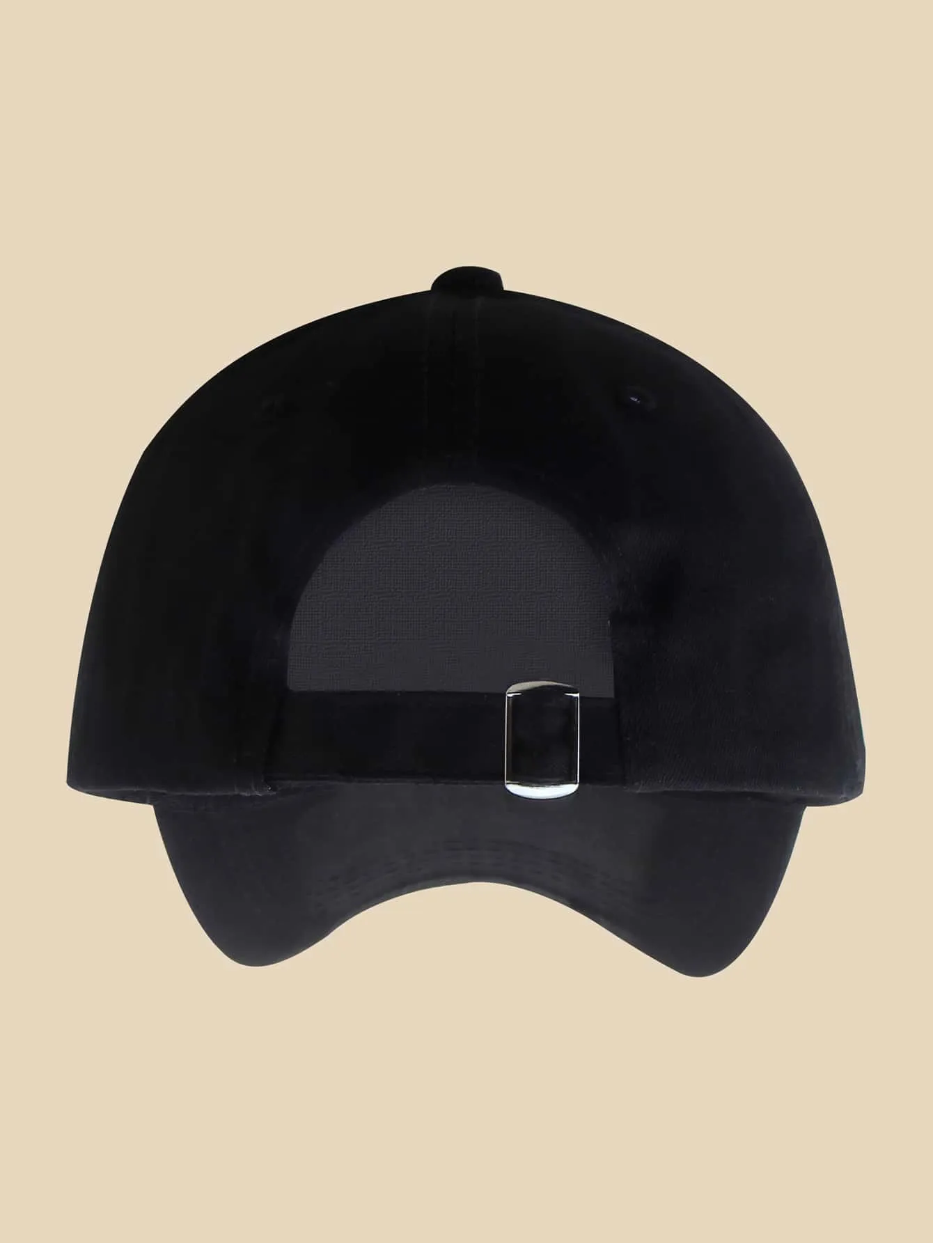 Letter Graphic Baseball Cap - Black