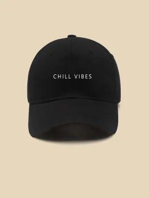 Letter Graphic Baseball Cap - Black