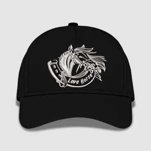 Love Horse Embroidered Baseball Caps