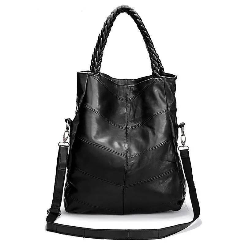<bold>Bucket  / Tote Bag <br>Genuine-Leather