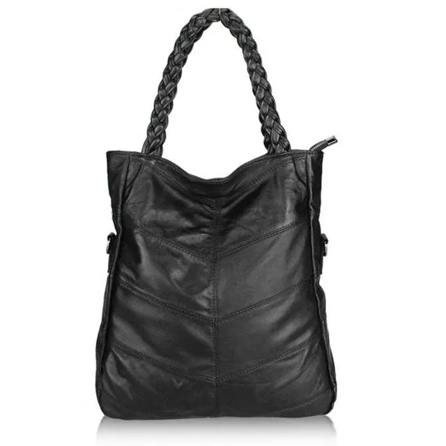<bold>Bucket  / Tote Bag <br>Genuine-Leather