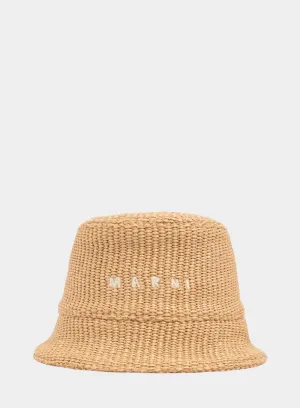 MARNI | Embroidered Raffia Bucket Hat