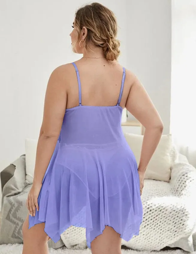 New Flower Decoration Loose Comfortable Open Front Babydoll