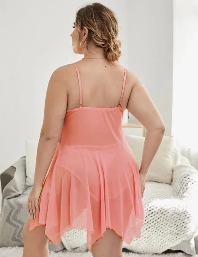 New Flower Decoration Loose Comfortable Open Front Babydoll