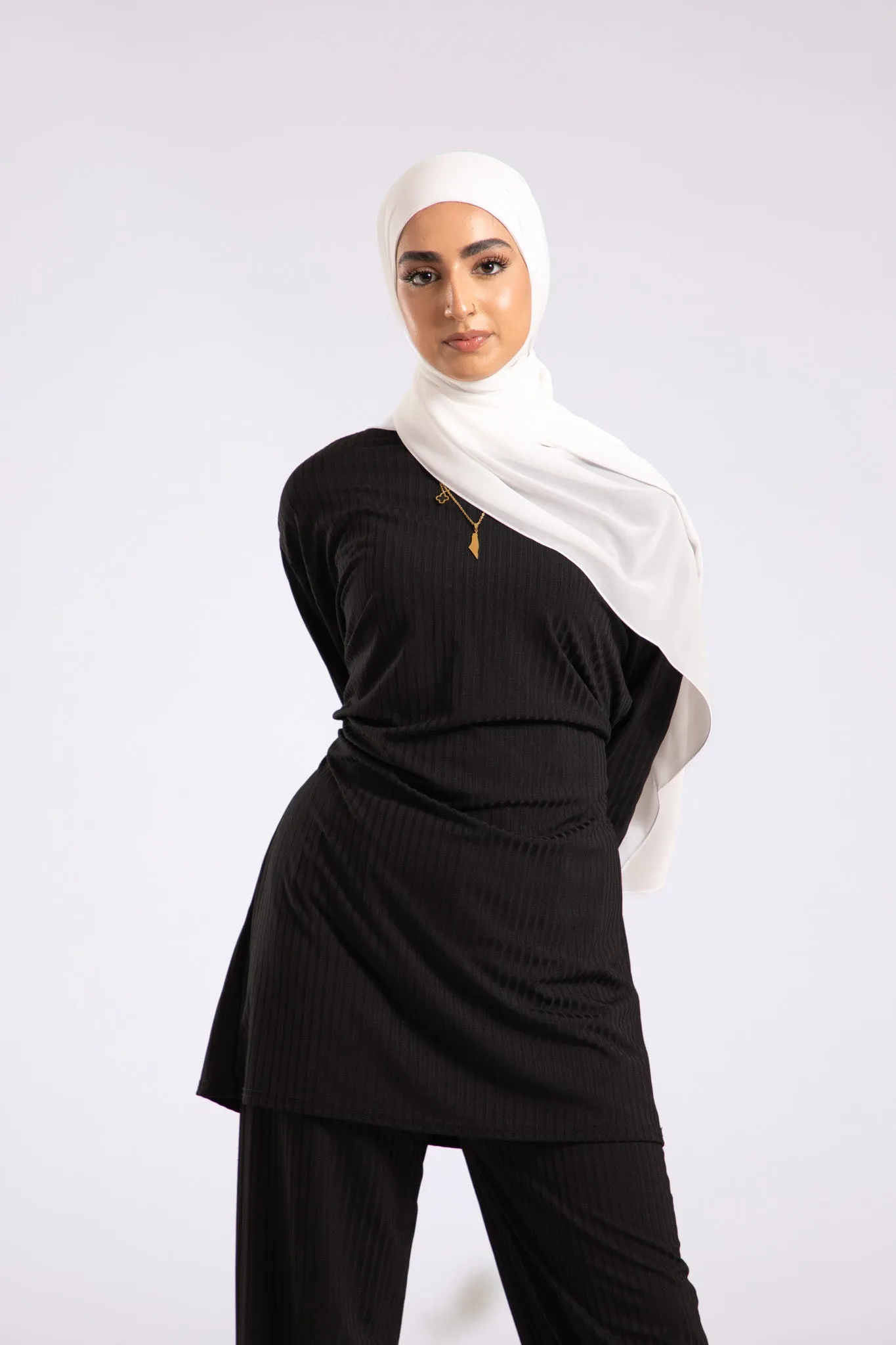 Premium Crepe Chiffon Hijab - Snow