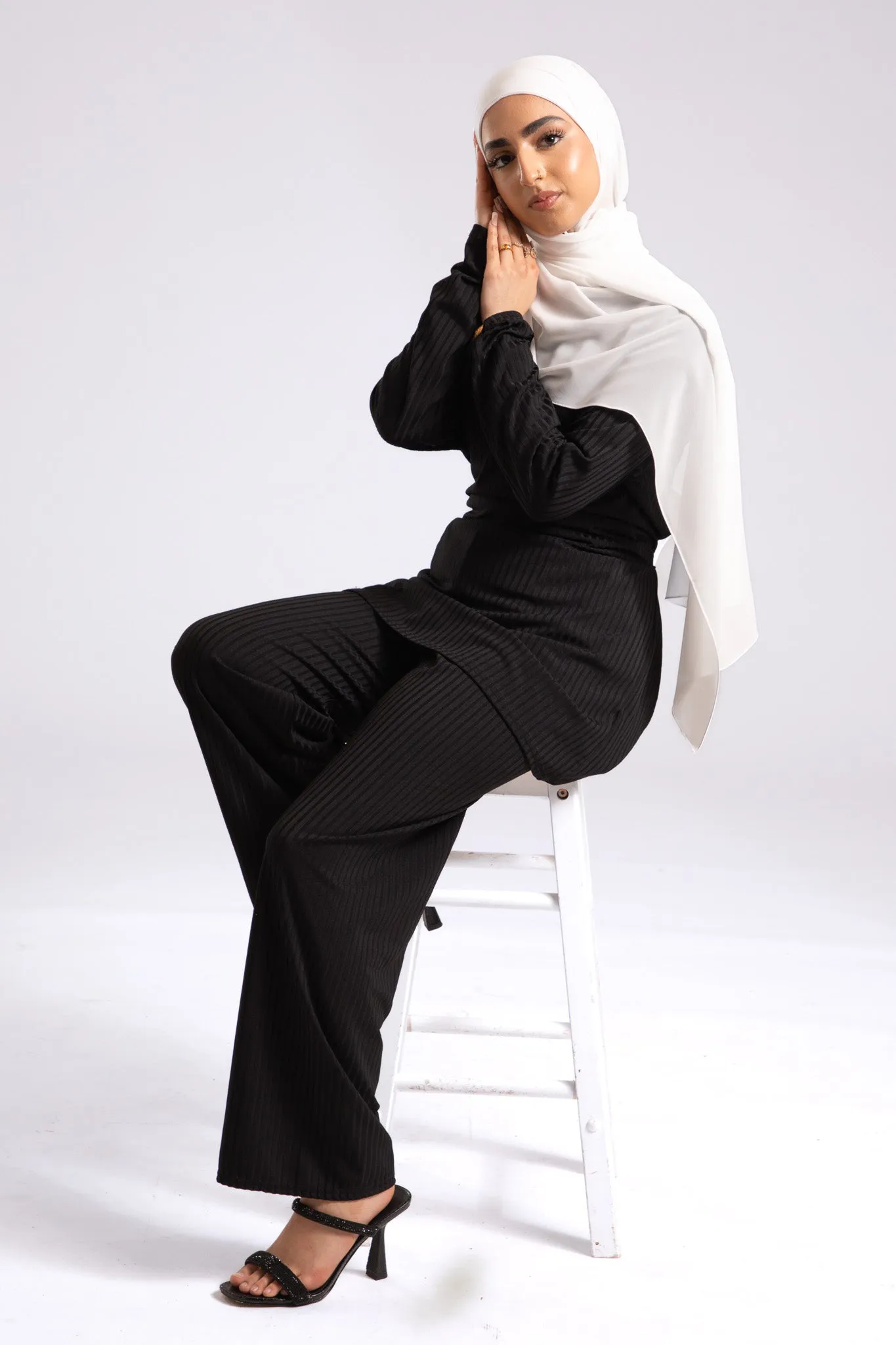 Premium Crepe Chiffon Hijab - Snow