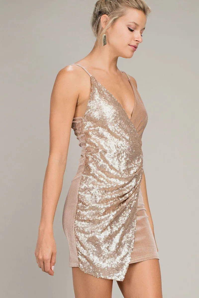 Sequin Velvet Dress