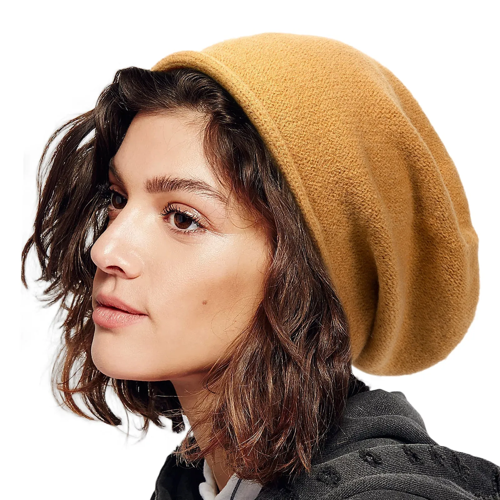 Slouchy Beanie Winter Cashmere Knitted Warm Hat