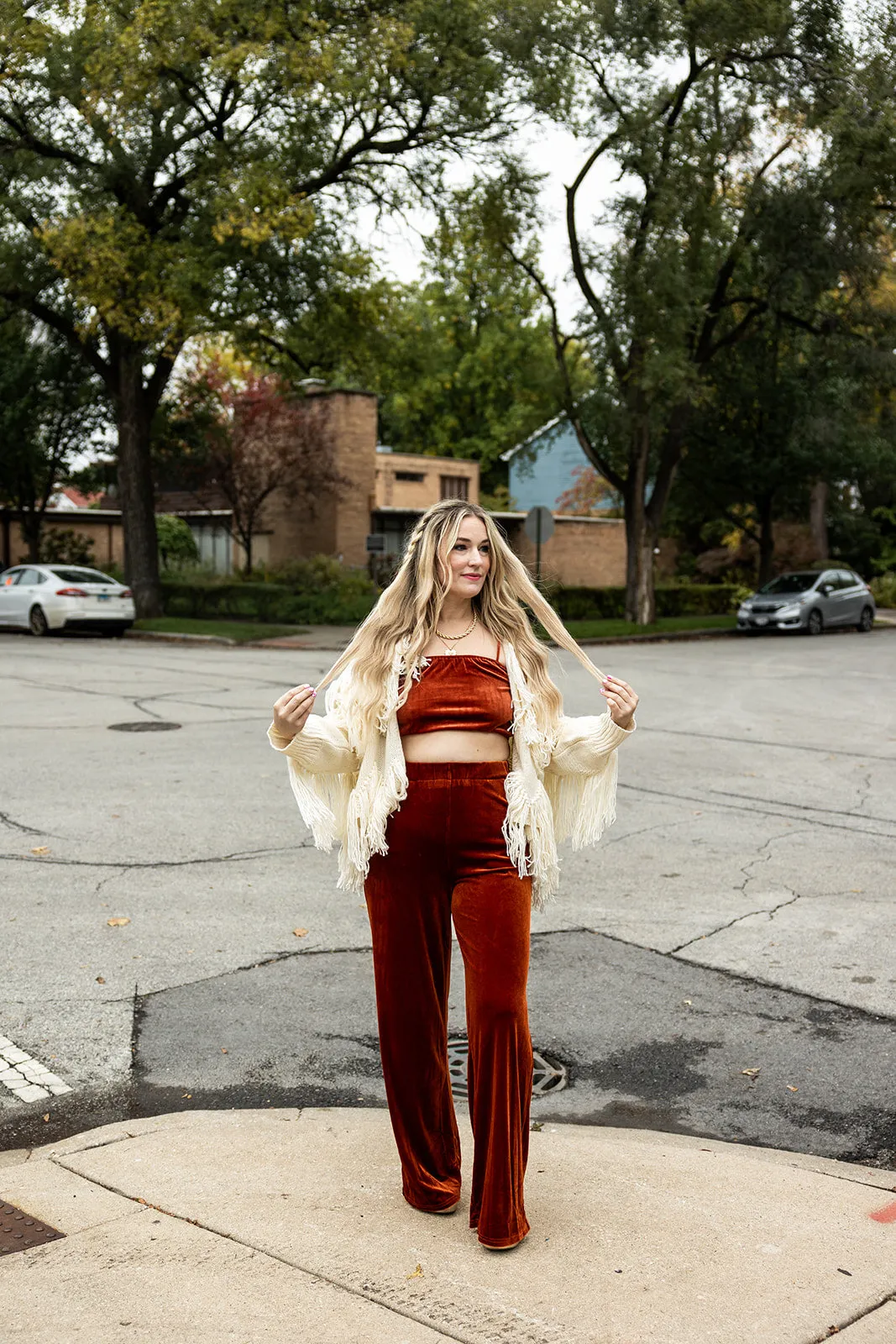 sonny wide leg pant in rust