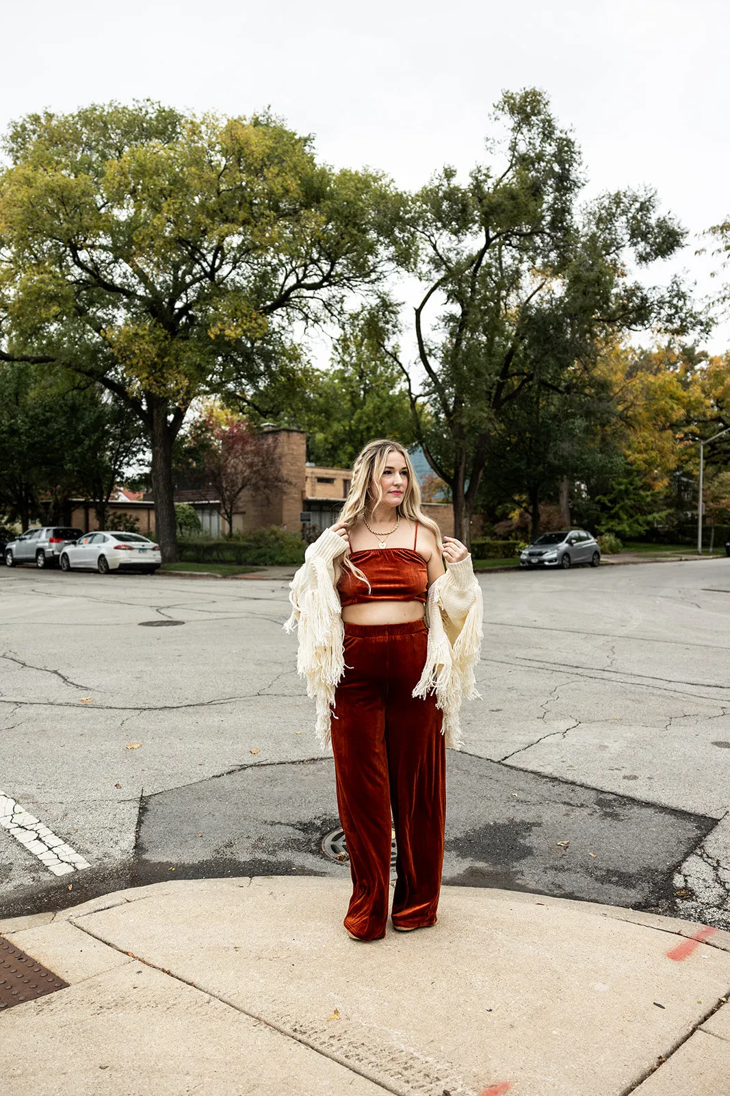 sonny wide leg pant in rust