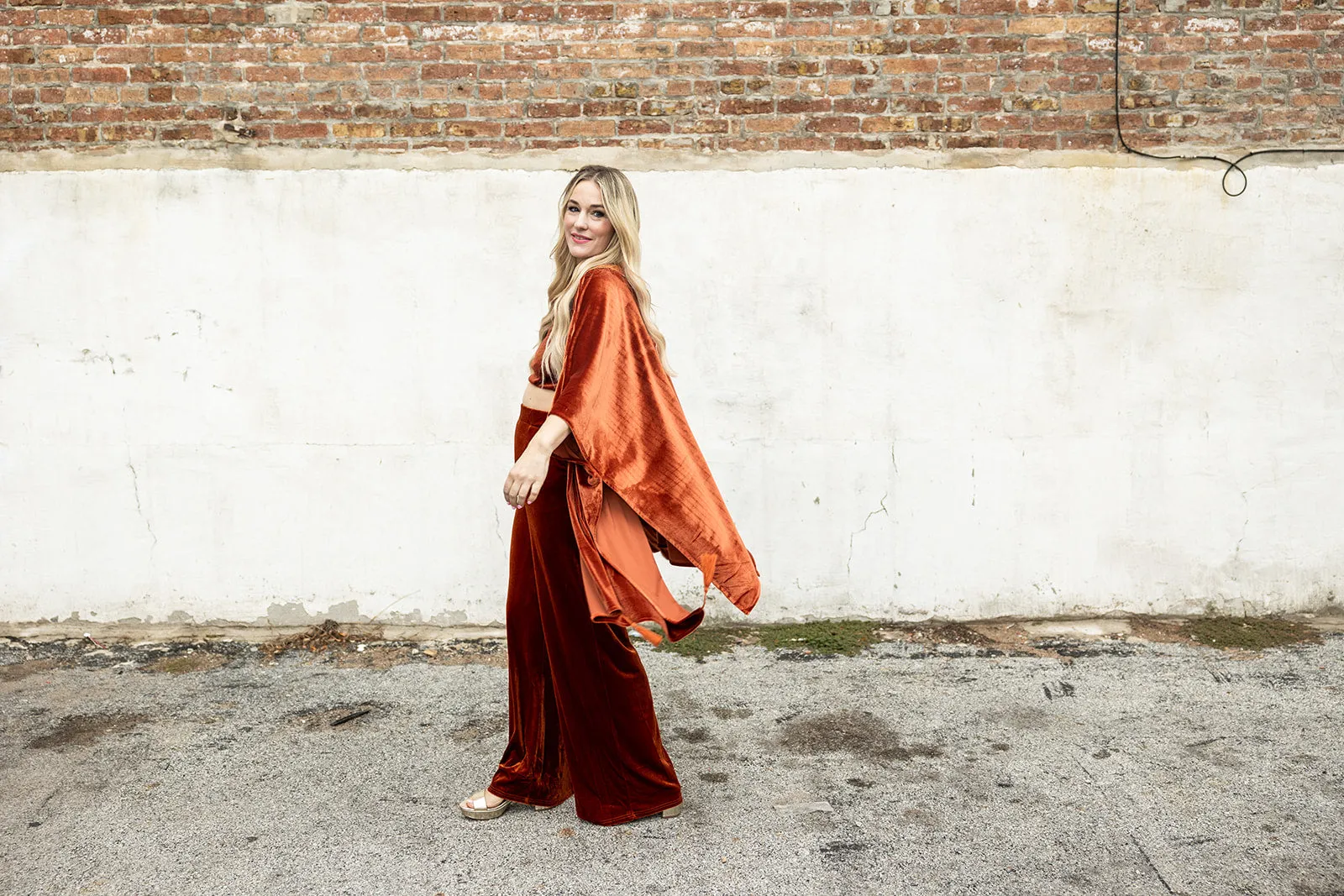 sonny wide leg pant in rust