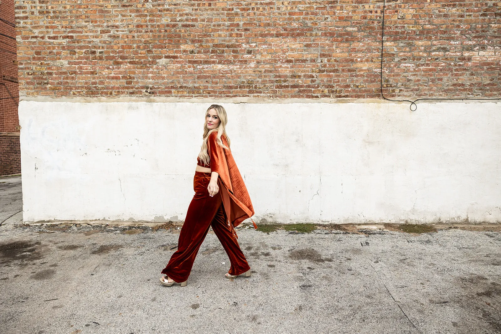 sonny wide leg pant in rust