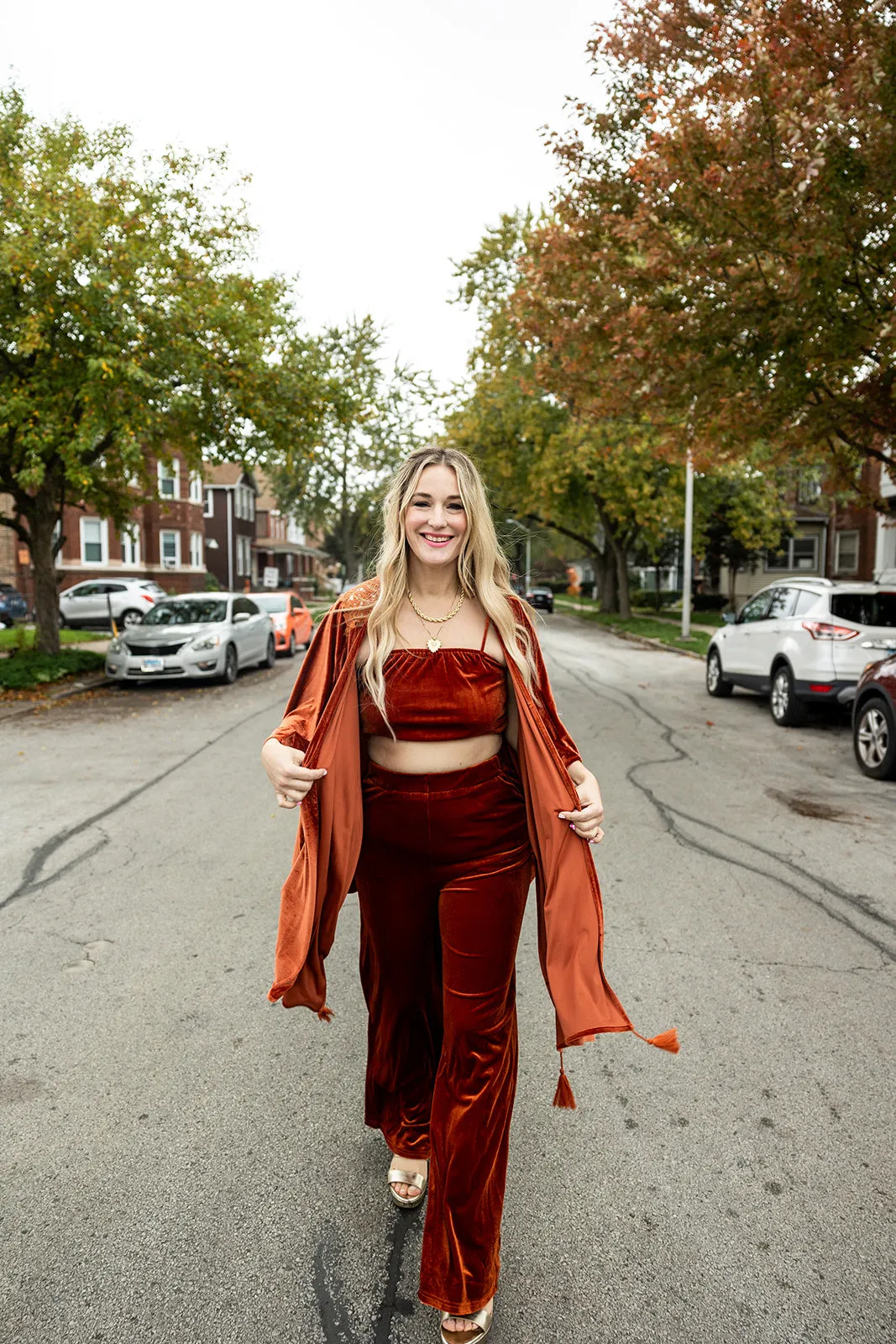 sonny wide leg pant in rust