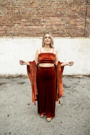 sonny wide leg pant in rust