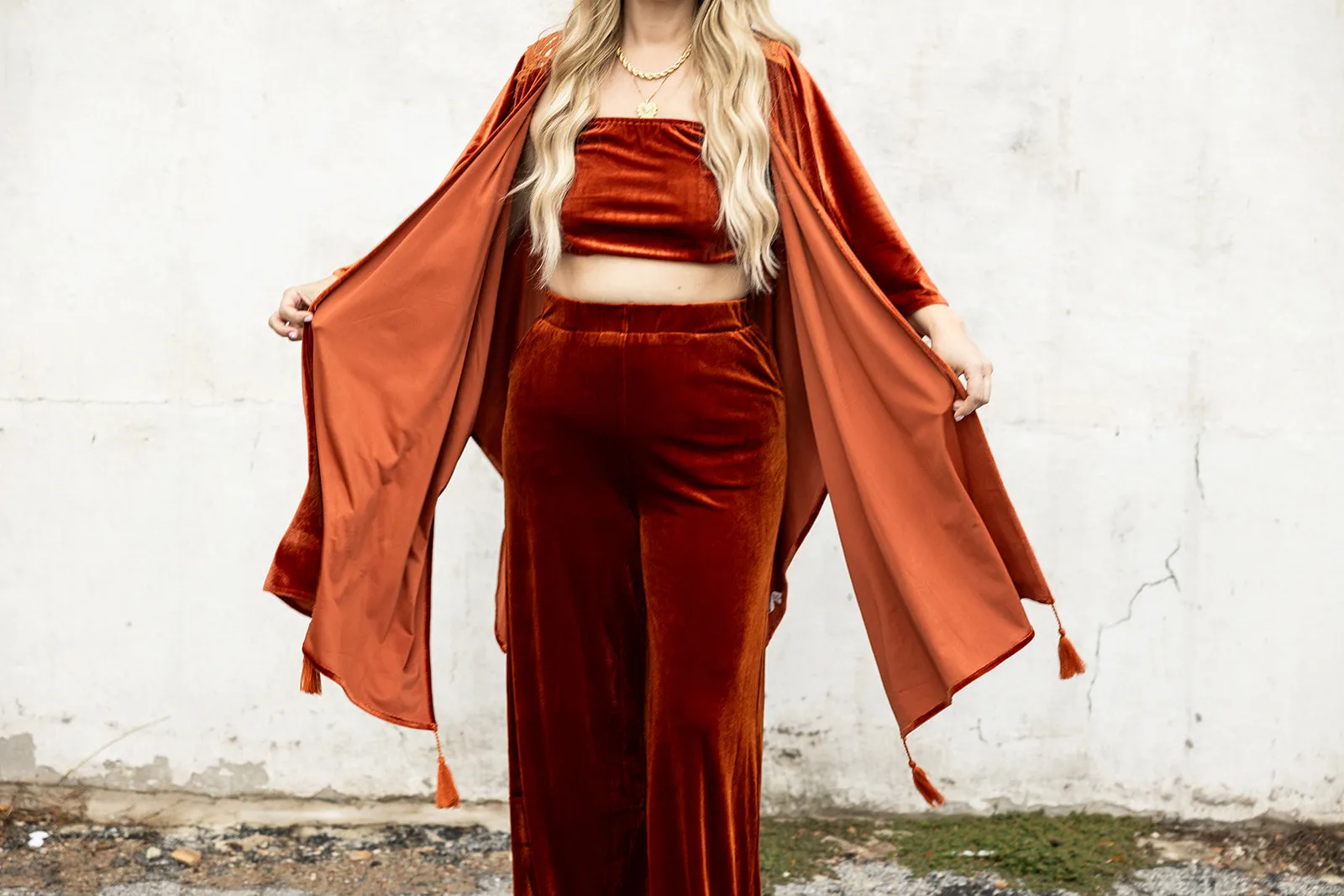 sonny wide leg pant in rust