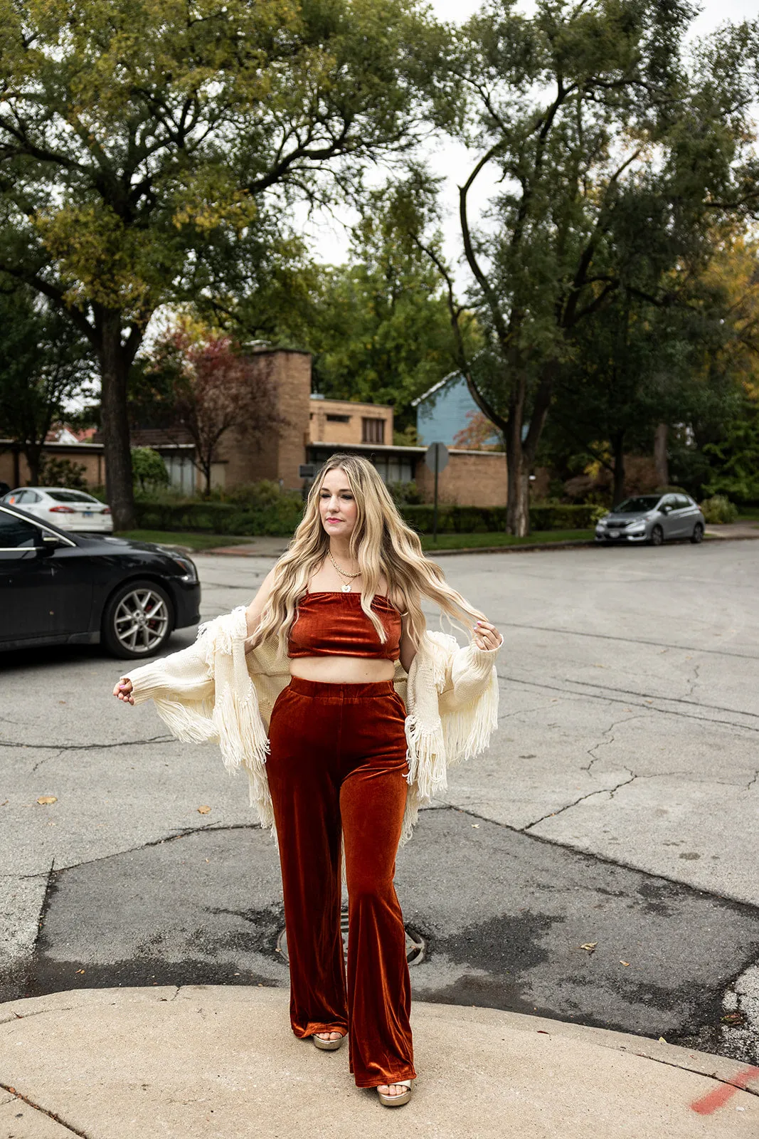 sonny wide leg pant in rust
