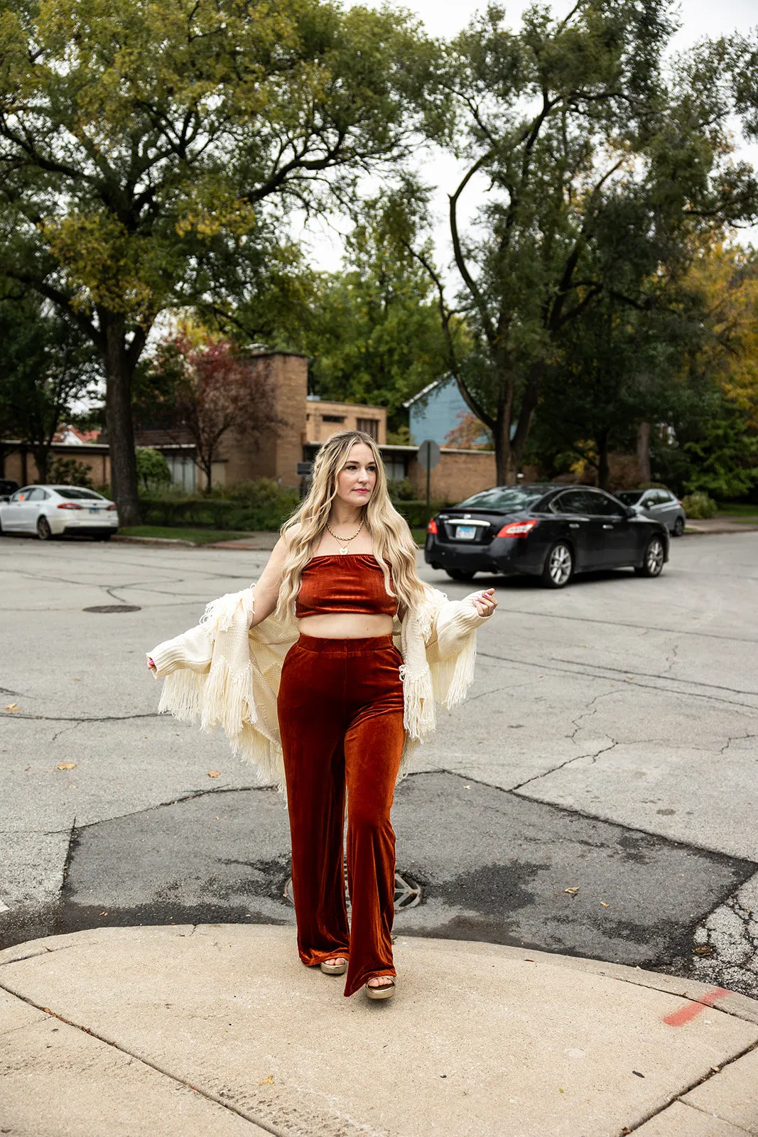 sonny wide leg pant in rust