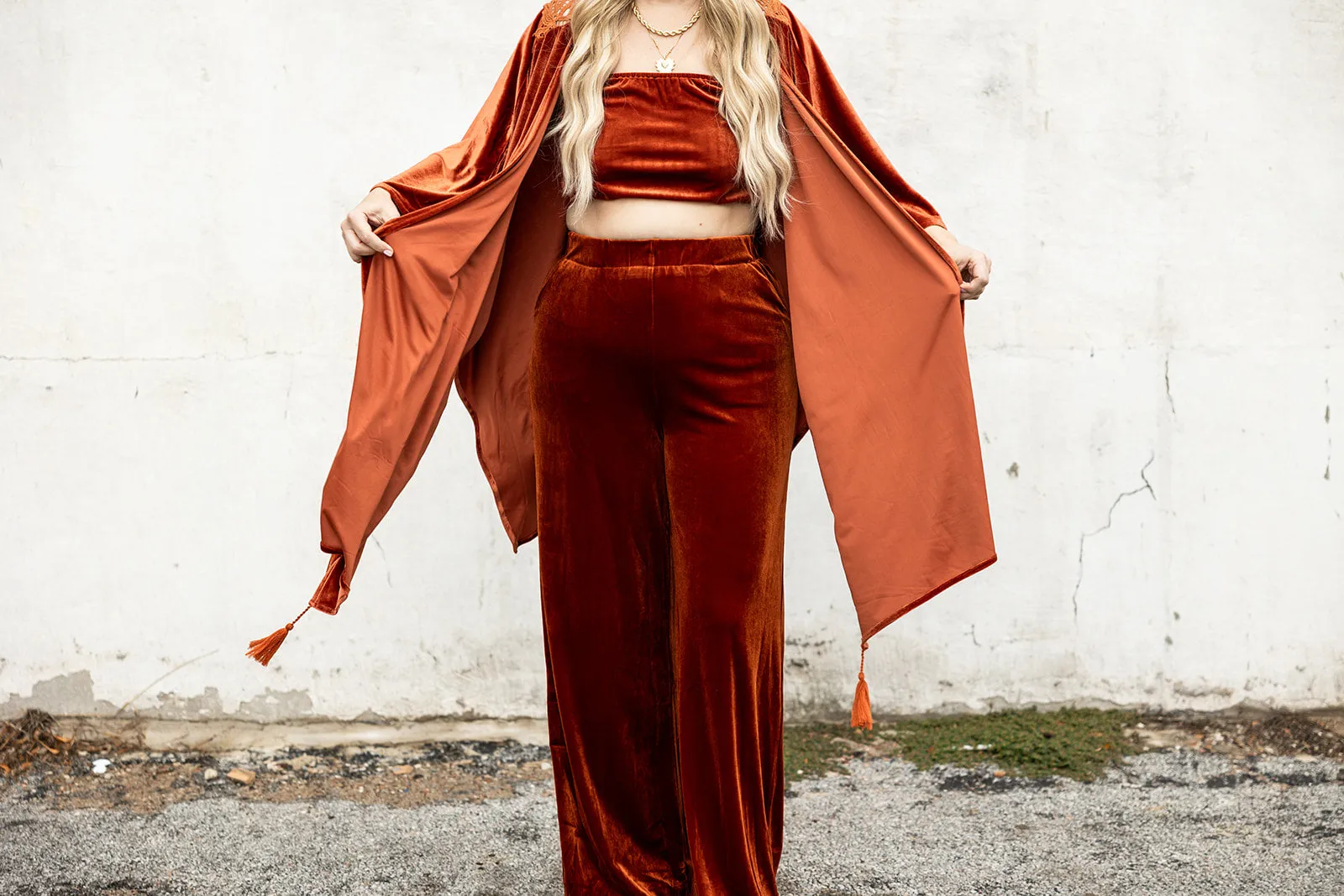 sonny wide leg pant in rust