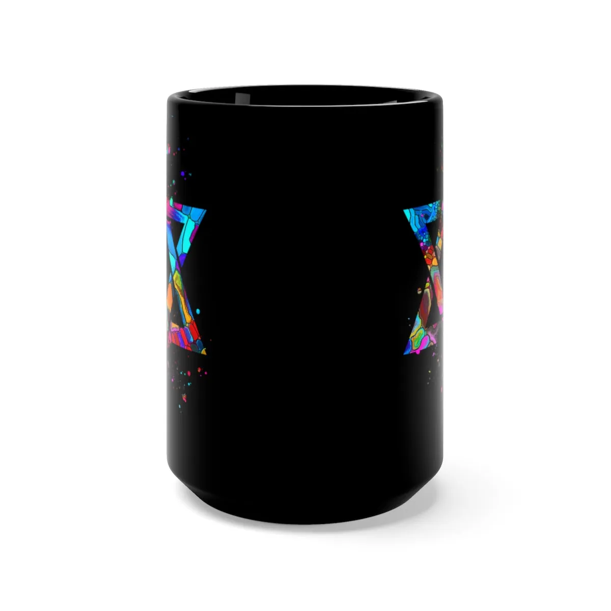 Star Of David  Black Mug 15oz