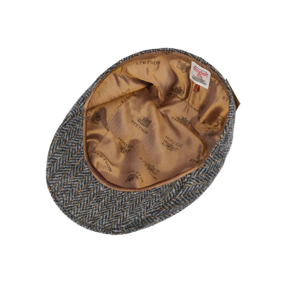 Stetson - Herringbone Harris Tweed Ivy - Sixpence/Flat Cap - Grey