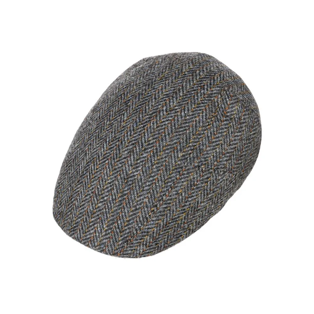Stetson - Herringbone Harris Tweed Ivy - Sixpence/Flat Cap - Grey