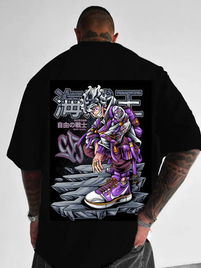 Trend Fashionable Anime Print T-shirt