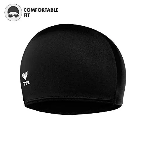 TYR Lycra  Swimming Cap (Black)- LCY-001