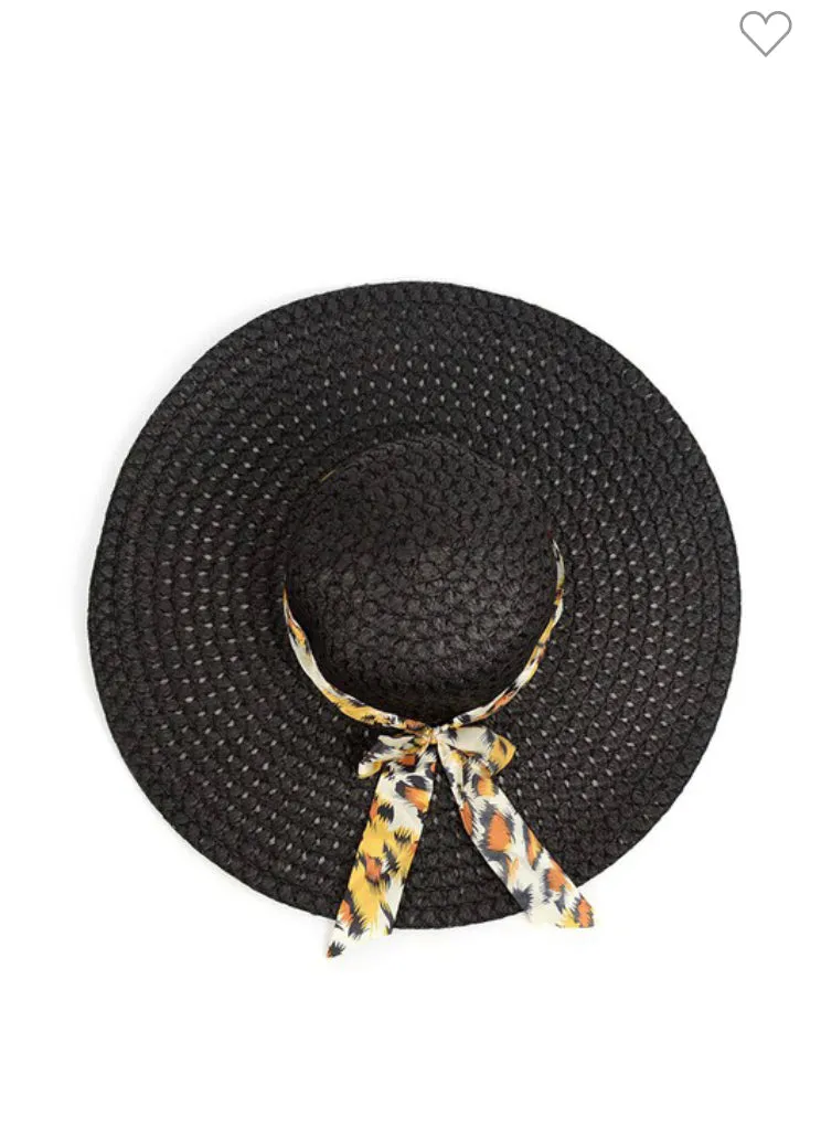 Wide Brim Hat (Animal print)